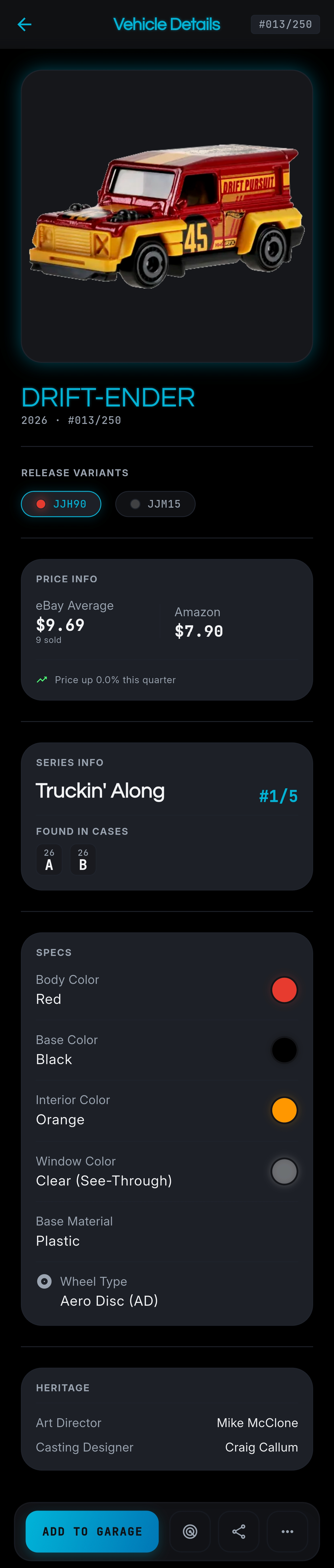 Vehicle Detail Screen
